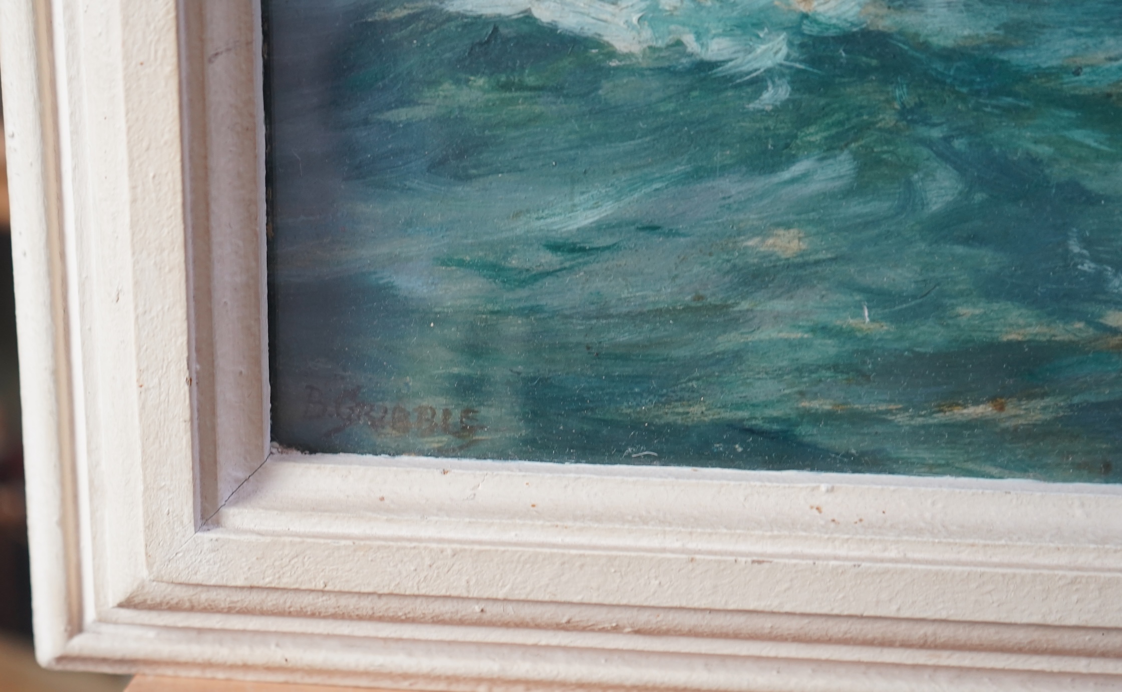 Bernard Finegan Gribble, 1872-1962, Three masted ship in full sail